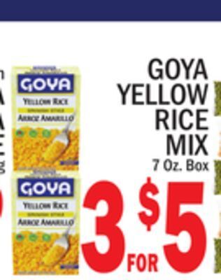 C Town Goya yellow rice mix offer