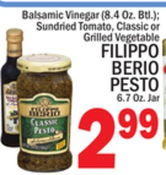 C Town Filippo berio pesto 6.7 oz. jar offer
