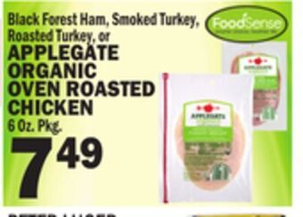 C Town Applegate organic oven roasted chicken offer