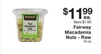 Fairway Store Market Fairway macadamia nuts-raw offer