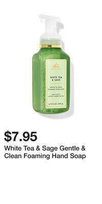 Bath & Body Works White tea & sage gentle & clean foaming hand soap offer