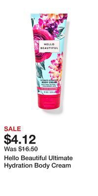 Bath & Body Works Hello beautiful ultimate hydration body cream offer