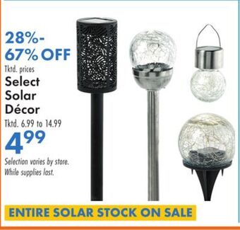 Boscov's Select solar décor offer