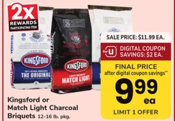 ACME Kingsford or match light charcoal briquets offer
