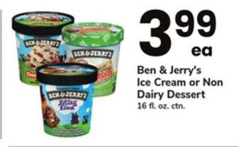 ACME Ben & jerry's ice cream or non dairy dessert offer