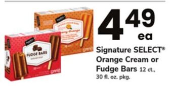 ACME Signature select® orange cream or fudge bars offer