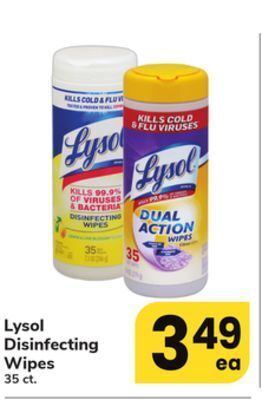ACME Lysol disinfecting wipes offer