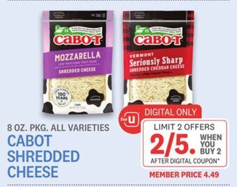 Kings Food Markets Cabot shredded cheese offer