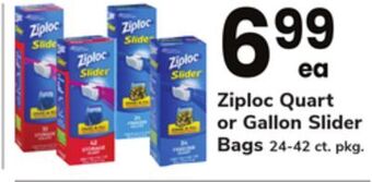 ACME Ziploc quart or gallon slider bags offer