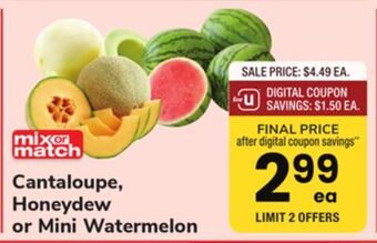 ACME Cantaloupe, honeydew or mini watermelon offer