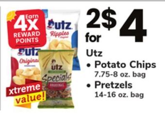 ACME Utz potato chips 7.75-8 oz. bag pretzels 14-16 oz. bag offer