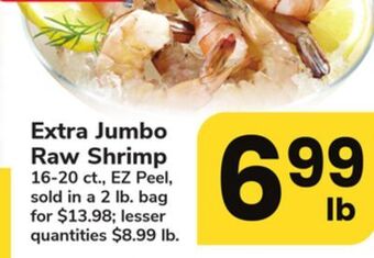ACME Extra jumbo raw shrimp offer