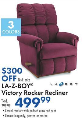 Boscov's La-z-boy® victory rocker recliner offer