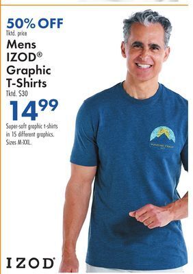 Boscov's Mens izod® graphic t-shirts offer