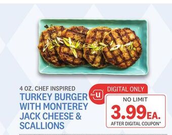 Kings Food Markets Turkey burger with monterey jack cheese scallions offer