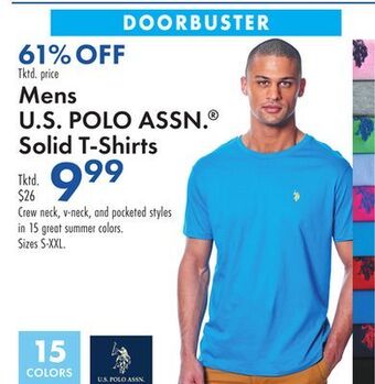 Boscov's Mens u.s. polo assn.® solid t-shirts offer