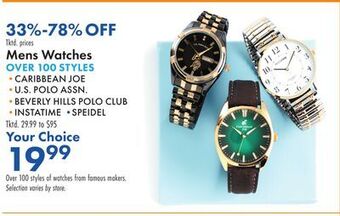 Boscov's Mens watches offer