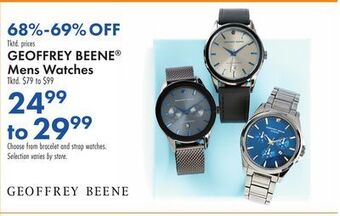 Boscov's Geoffrey beene® mens watches offer