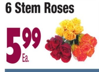 King Kullen 6 stem roses offer