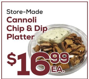 DeCicco & Sons Cannoli chip & dip platter offer