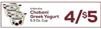 DeCicco & Sons Chobani greek yogurt offer