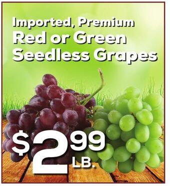DeCicco & Sons Red or green seedless grapes offer