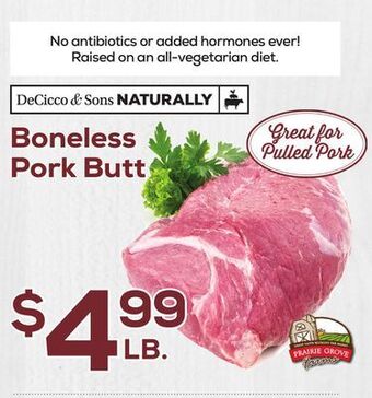 DeCicco & Sons Boneless pork butt offer