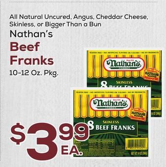 DeCicco & Sons Nathan's beef franks offer