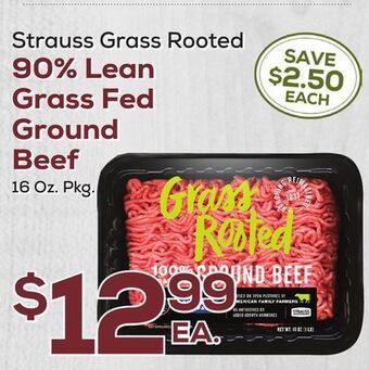 DeCicco & Sons Strauss grass rooted 90% lean grass fed ground beef offer