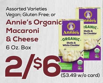 DeCicco & Sons Annie's organic macaroni & cheese offer