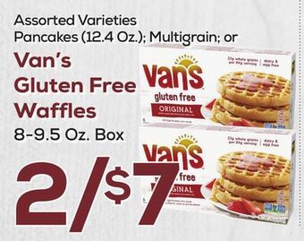 DeCicco & Sons Van's gluten free waffles 8-9.5 oz. box offer