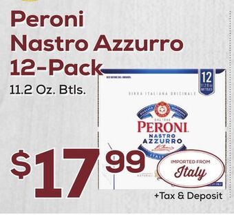 DeCicco & Sons Peroni nastro azzurro 12-pack offer