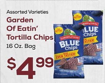 DeCicco & Sons Garden of eatin' tortilla chips offer