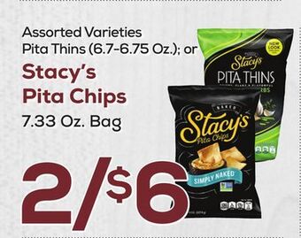 DeCicco & Sons Stacy's pita chips, 7.33 oz. bag offer