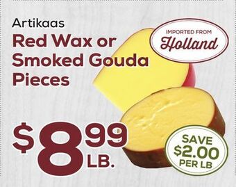 DeCicco & Sons Artikaas red wax or smoked gouda pieces offer