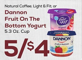DeCicco & Sons Dannon fruit on the bottom yogurt offer