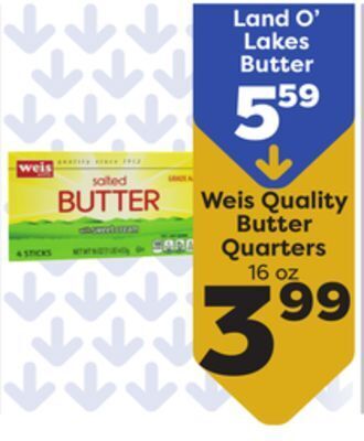 Weis Markets Land o' lakes butter offer