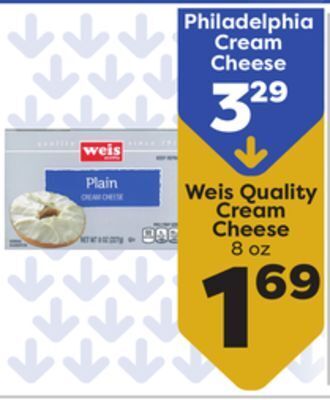 Weis Markets Weis quality cream cheese offer