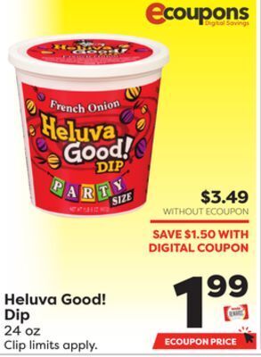 Weis Markets Heluva good! dip offer