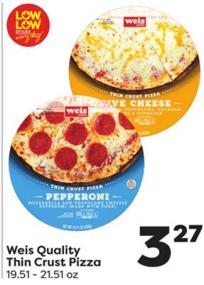 Weis Markets Weis quality thin crust pizza offer