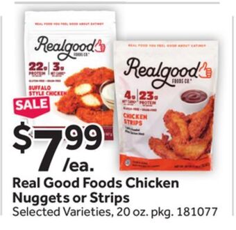 Stop&Shop Real good foods chicken nuggets or strips offer