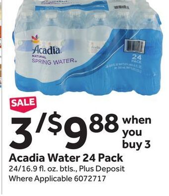 Stop&Shop Acadia water 24 pack offer