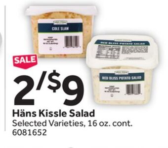 Stop&Shop Häns kissle salad offer