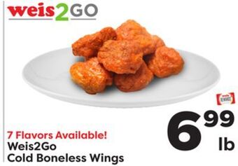 Weis Markets Weis2go cold boneless wings offer