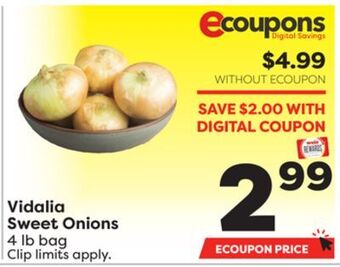 Weis Markets Vidalia sweet onions offer