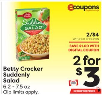 Weis Markets Betty crocker suddenly salad offer