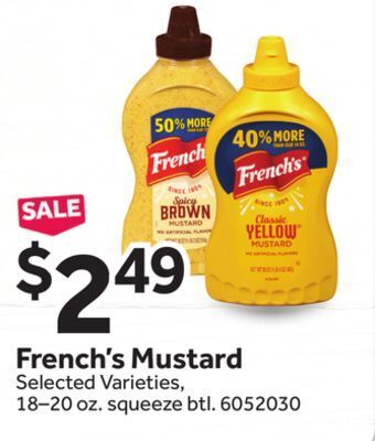 Stop&Shop French's mustard offer