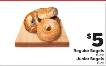Weis Markets Regular bagels 6 ct junior bagels 8 ct offer