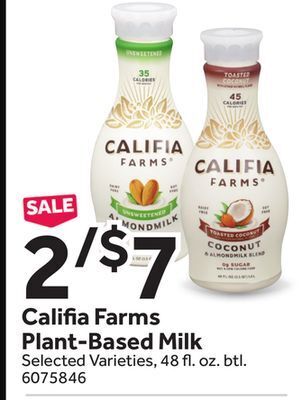 Stop&Shop Califia farms plant-based milk offer