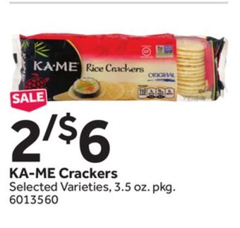 Stop&Shop Ka-me crackers offer